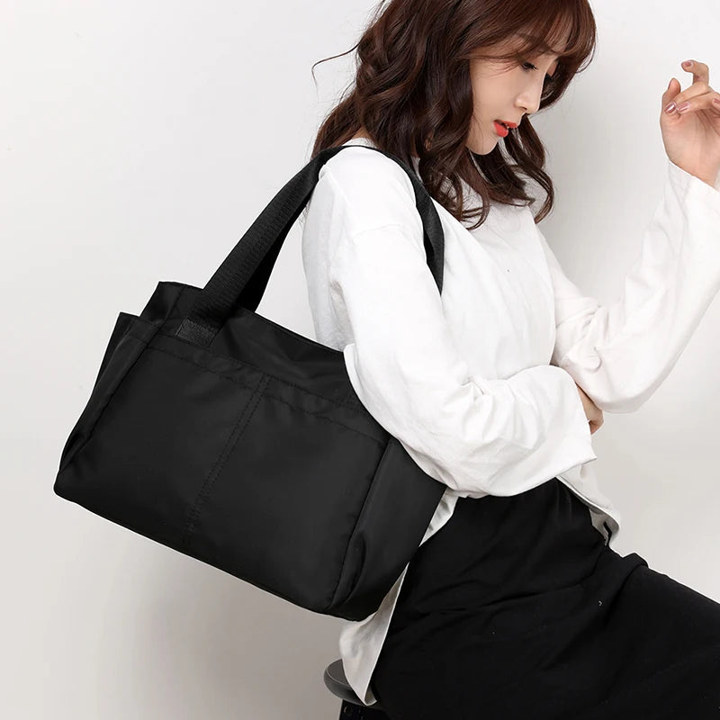 Women's Top-handle Shoulder Bag Nylon Travel Bags High Shopping Totes