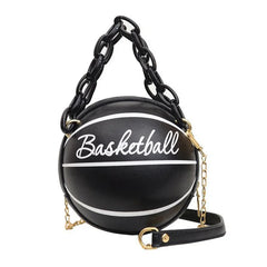 Pink Leather Basketball Bag Crossbody Chain Hand Bags