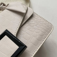 Women's Knot Handle Tote Bag PU Leather Flap Buckle