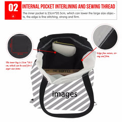 Female Tote Shoulder Foldable Travel Bag Shopper Reusable with Cat