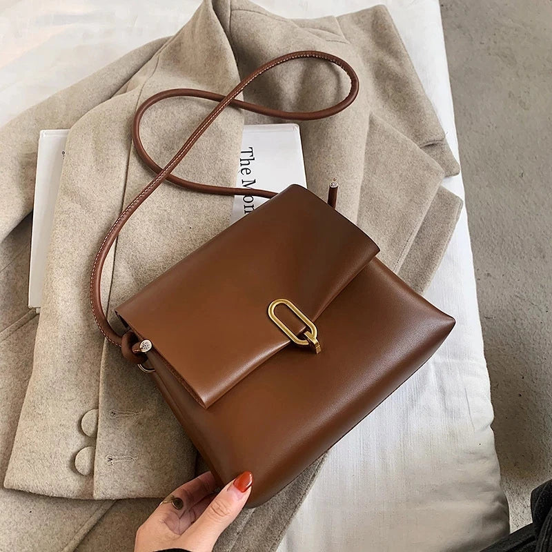 Vintage Square Crossbody Bag Large Capacity Women Handbag