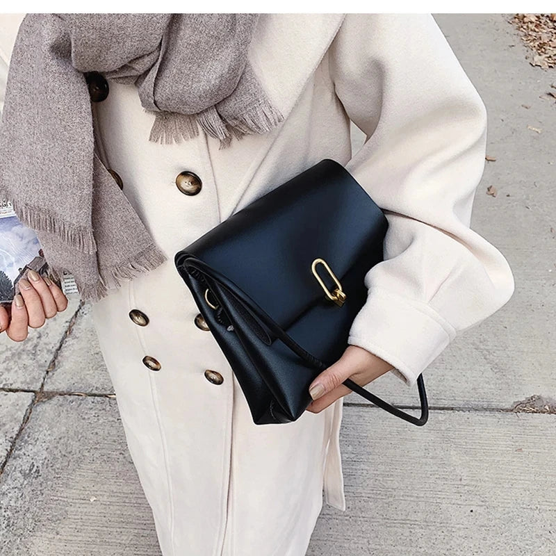 Vintage Square Crossbody Bag Large Capacity Women Handbag