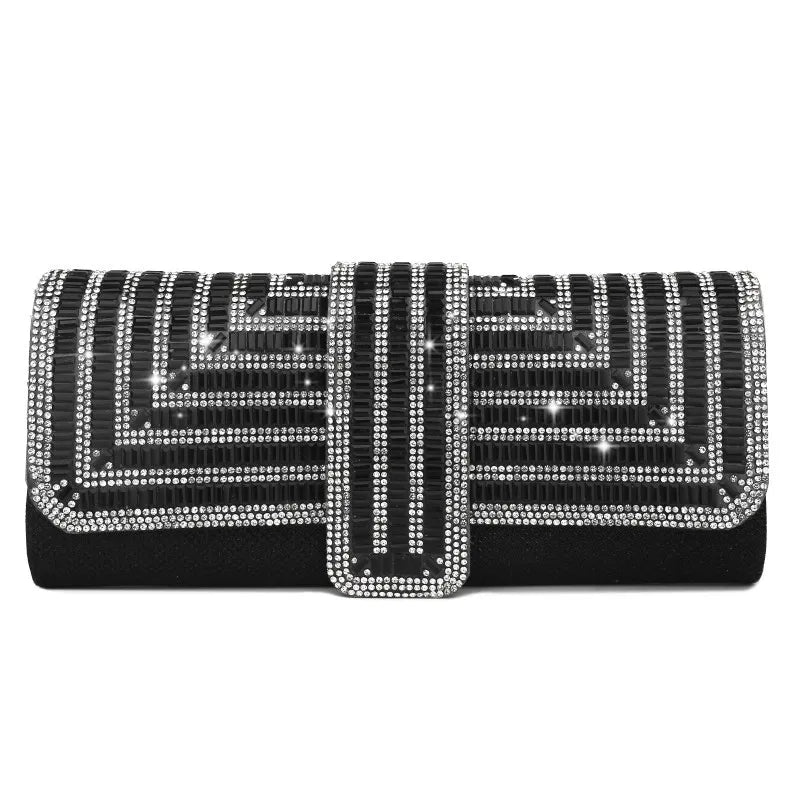 Glass Rhinestone Clutch Wedding Party Evening Bag