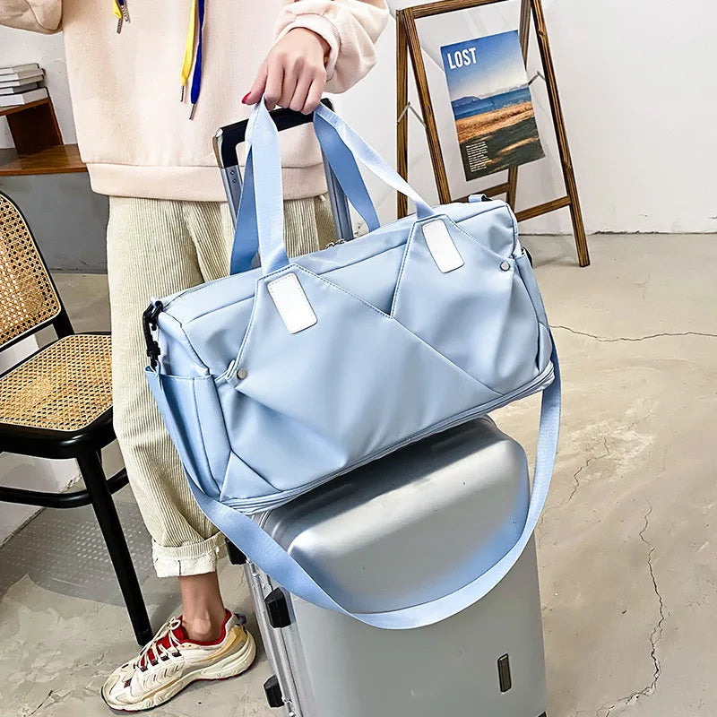 Women's Summer Fitness Travel Handbag Waterproof Yoga Gym Bag