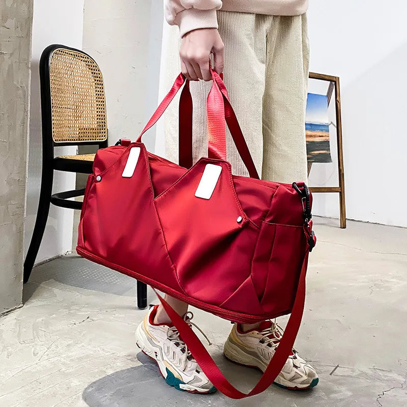 Women's Summer Fitness Travel Handbag Waterproof Yoga Gym Bag
