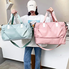 Women's Summer Fitness Travel Handbag Waterproof Yoga Gym Bag