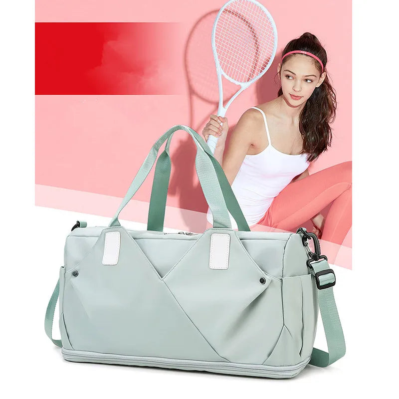 Women's Summer Fitness Travel Handbag Waterproof Yoga Gym Bag