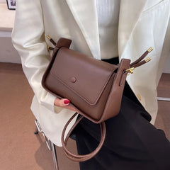 Flap Shoulder Bags for Women High PU Button Underarm Bag Women Desinger Purses