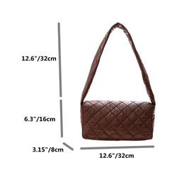 Flap Space Padded Nylon Underarm Bag Quilted Winter Handbag