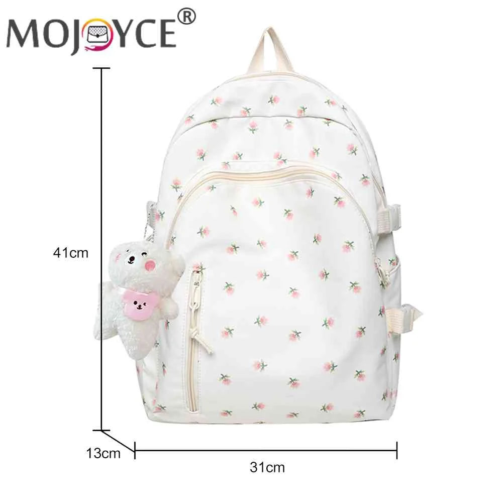 Fresh Floral Backpack College Student School Bag Mochilas Flower Cloth Backpack