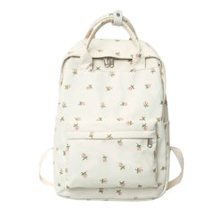 Floral Backpack Women Waterproof Nylon Rucksack Large Capacity