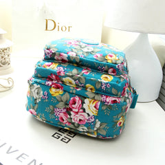 Floral Pattern Women Shoulder Bag Waterproof Nylon Crossbody Bag