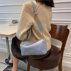Flower Chain Shoulder Bag Small Pillow Crossbody Bags For Women
