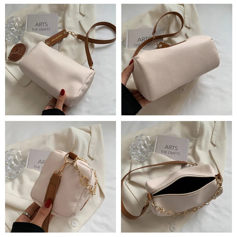 Flower Chain Shoulder Bag Small Pillow Crossbody Bags For Women