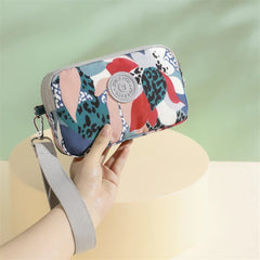 Flower Pattern Crossbody Bags Waterproof Nylon Shoulder Bag