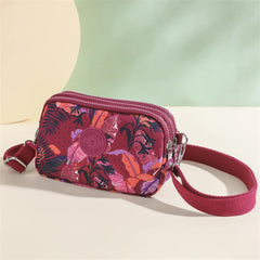 Flower Pattern Crossbody Bags Waterproof Nylon Shoulder Bag