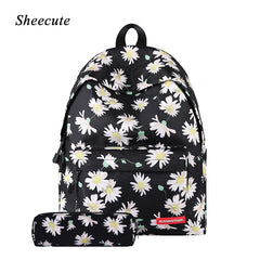 Flower Print Children School Bag for Teenage Girls Backpack