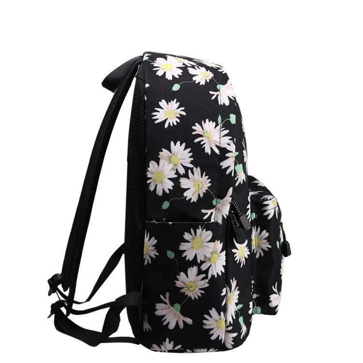 Flower Print Children School Bag for Teenage Girls Backpack
