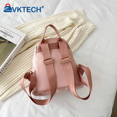 Flower Print Small Backpack for Girls Canvas School Bag