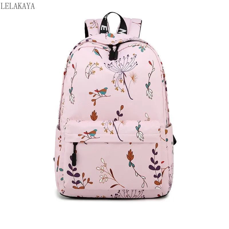 Flower Printing Multifunction Backpack for Teenager Girls