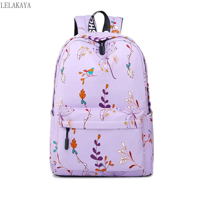 Flower Printing Multifunction Backpack for Teenager Girls