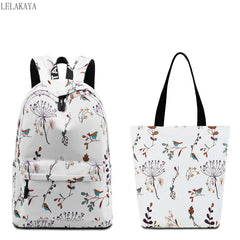 Flower Printing Multifunction Backpack for Teenager Girls