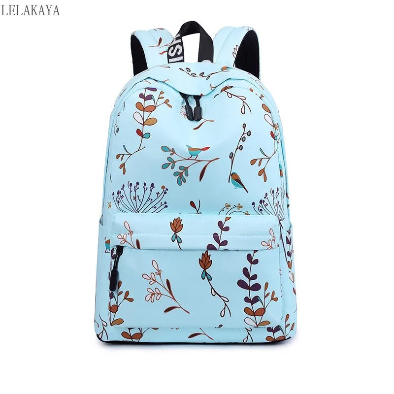 Flower Printing Multifunction Backpack for Teenager Girls