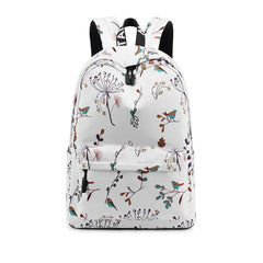 Flower Printing Multifunction Backpack for Teenager Girls