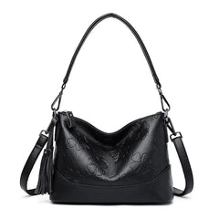 Flower Women Shoulder Bag Pu Leather Ladies Handbags Famous Female Messenger Bag