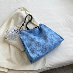 Flower Women's Shopper Bag High Capacity Shoulder Messenger Bags for Women