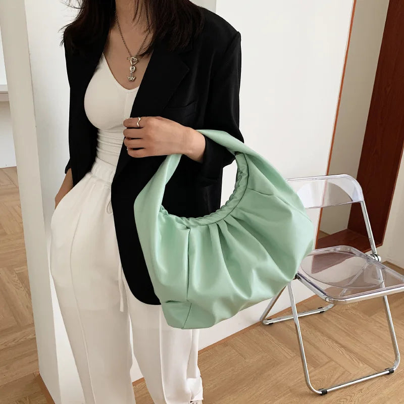 Underarm Shoulder Bag Soft PU Leather Large Capacity Tote
