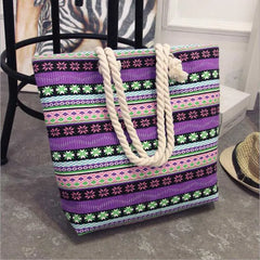Women's Floral Print Canvas Tote Bag