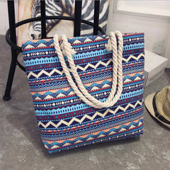 Women's Floral Print Canvas Tote Bag