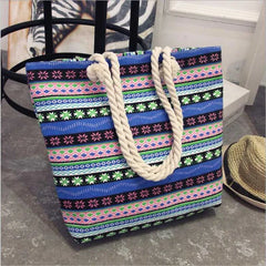 Women's Floral Print Canvas Tote Bag
