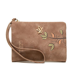 Flower Small Wallet Soft Leather Purses Short Female Wallet