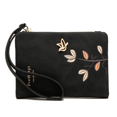 Small Flower Leather Ladies Wallet Soft Female Purse Girl