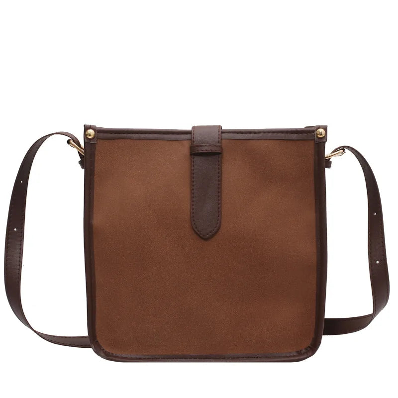 Frosted Pu Women's Shoulder Bag Large Capacity Leather Crossbody Bag