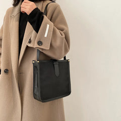 Frosted Pu Women's Shoulder Bag Large Capacity Leather Crossbody Bag