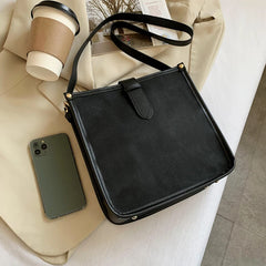 Frosted Pu Women's Shoulder Bag Large Capacity Leather Crossbody Bag