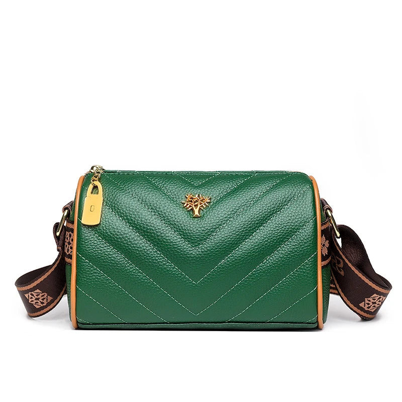 Vintage Cow Leather Crossbody Bag for Women
