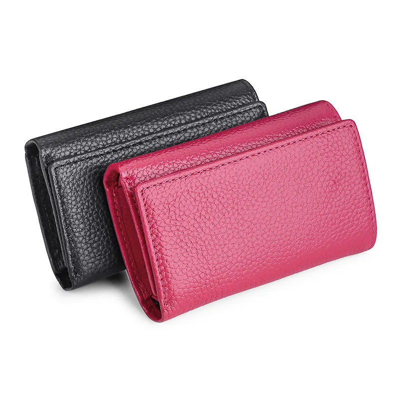 Leather Key Wallet Multifunction Keys Organizer Men Car Key Holder Keychain