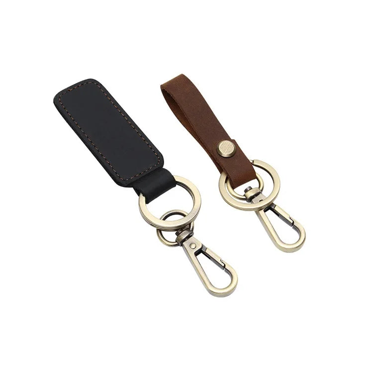 Leather Retro Purse Keychain Car Key Ring Holder Wallet Real Cowhide Keys Clip