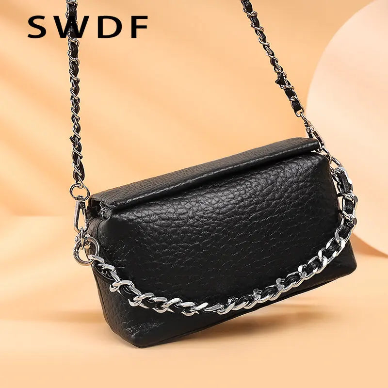 Leather Shoulder Bag Women's Bag Chain Small Crossbody Bags