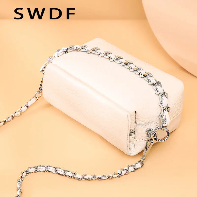 Leather Shoulder Bag Women's Bag Chain Small Crossbody Bags