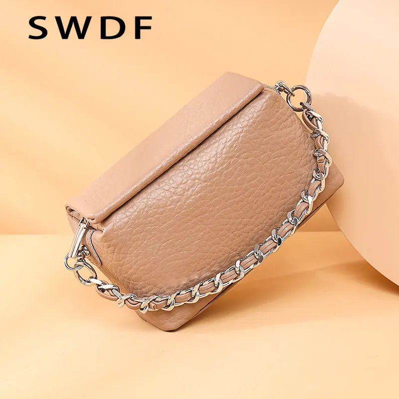Leather Shoulder Bag Women's Bag Chain Small Crossbody Bags