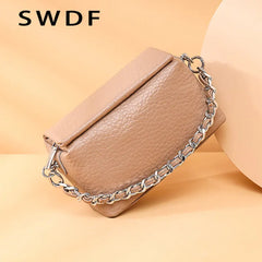 Leather Shoulder Bag Women's Bag Chain Small Crossbody Bags