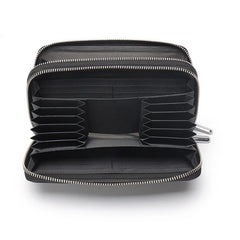 Leather Weave Clutch Bag Long Wallet Lady Cow Leather Women Business Money Bags