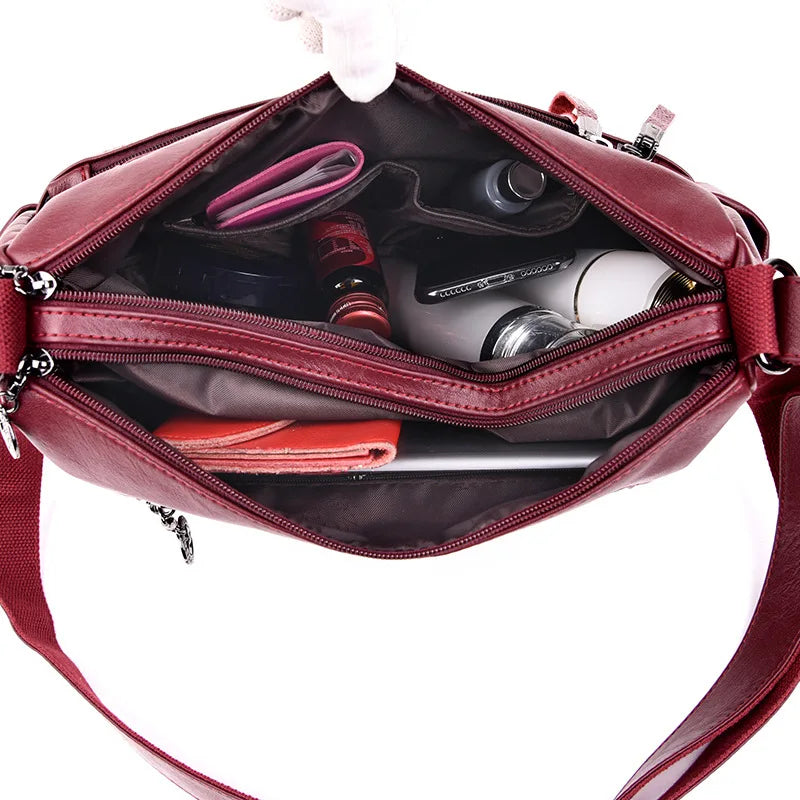 Leather Women's Shoulder Bags Handbag Female Messenger Crossbody Bags