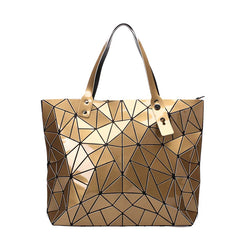 Geometric Women Shoulder Bags Female Folded Plaid Crossbody Messenger Bag