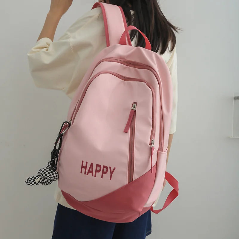 Girl College School Bag Casual Women Backpack Book Packbags for Teenage Travel S